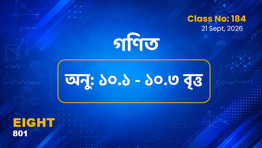 Class Eight (801)[Class No-184]  গণিত - অধ্যায় ৭ সেট ও অধ্যায় ১০ বৃত্ত